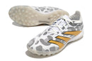 Chuteira Society Adidas Predator Elite TF Branca, Cinza e Dourada