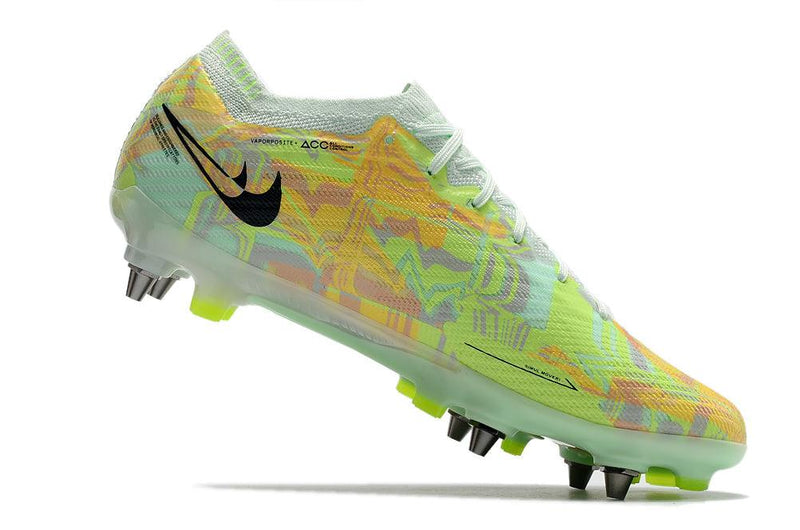Chuteira Trava Mista  Nike Air Zoom Mercurial Vapor 15 Elite Trava Mista Verde "Bonded Pack"
