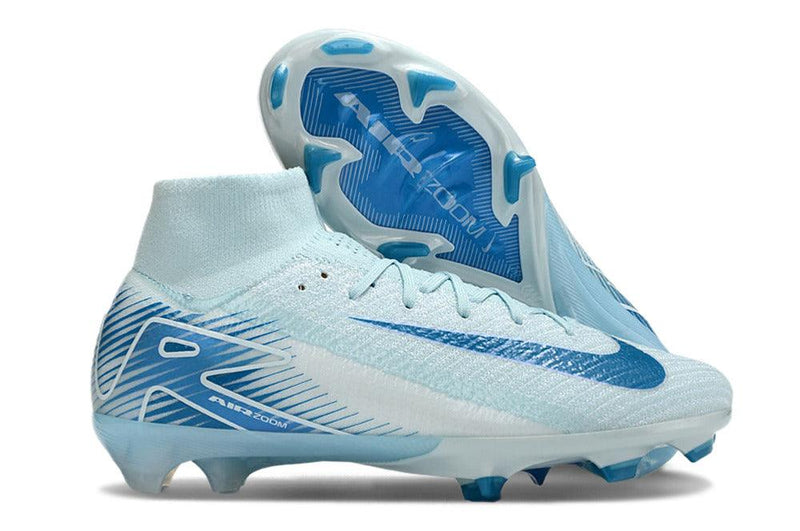 Chuteira Campo Nike Air Zoom Mercurial Superfly 16 Elite FG Branca, Laranja e Preto "Electric Pack"