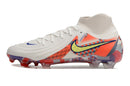 Chuteira Campo Nike Phantom Luna 2 Elite FG Branca e Vermelha "Barna Pack"