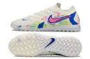 Chuteira Society Nike Phantom GX 2 Elite TF Branca, Azul e Rosa