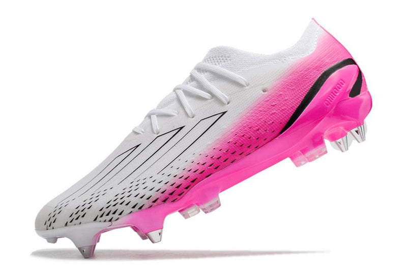 Chuteira Trava Mista Adidas X Speedportal.1 Ponta de Aluminio Branca e Rosa