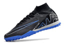 Chuteira Society Nike Air Zoom Mercurial Superfly 9 Elite TF Preta e Azul "Shadow Pack"