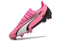 Chuteira Campo Puma Ultra Ultimate FG Rosa e Preto "Phenomenal Pack"