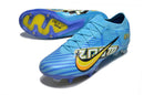 Chuteira Nike Air Zoom Mercurial Vapor 15 Elite Ponta de Aluminio Azul "Mbappe Comic"