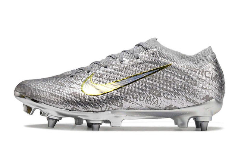 Chuteira Trava Mista Nike Air Zoom Mercurial Vapor 15 Elite Trava Mista Prata "Anniversary 25 Years Pack"