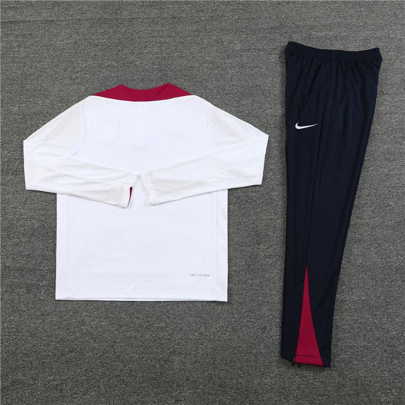 Conjunto Treino Inglaterra 24/25 - Versão Jogador - Branco e azul marinho