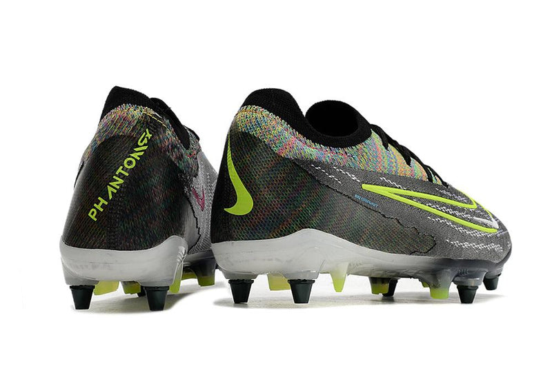 Chuteira Trava Mista Nike Phantom GX Elite Trava Mista Preta e Verde "Link Pack"