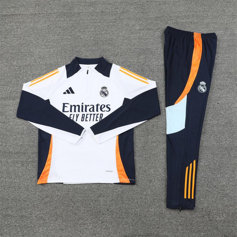 Conjunto Treino Real Madrid 24/25 - Branco e azul