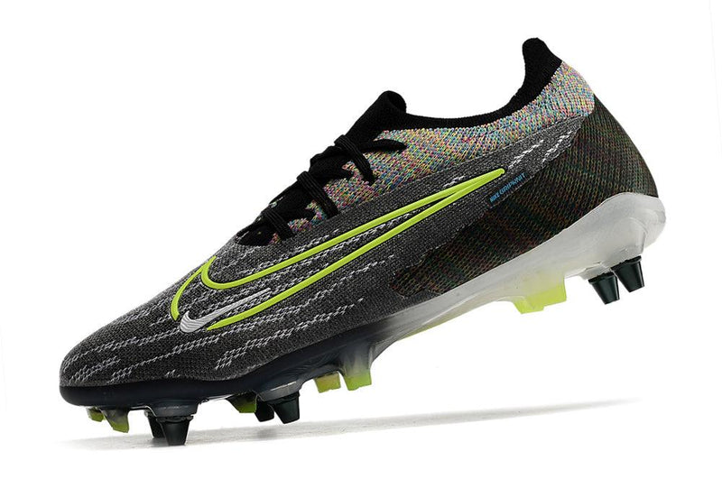 Chuteira Trava Mista Nike Phantom GX Elite Trava Mista Preta e Verde "Link Pack"
