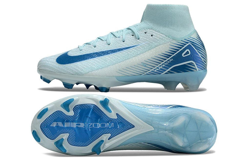Chuteira Campo Nike Air Zoom Mercurial Superfly 16 Elite FG Branca, Laranja e Preto "Electric Pack"