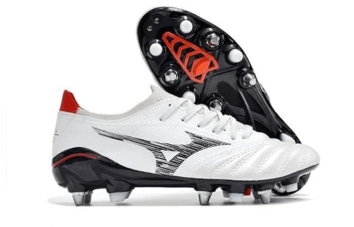 Chuteira Trava Mista Mizuno Morelia Neo 4 Trava Mista Branca e Preta